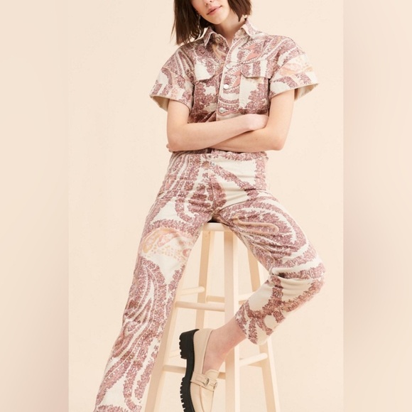 Free people We The Free Marci Printed Paisley Coverall Jumpsuit - Picture 4 of 9